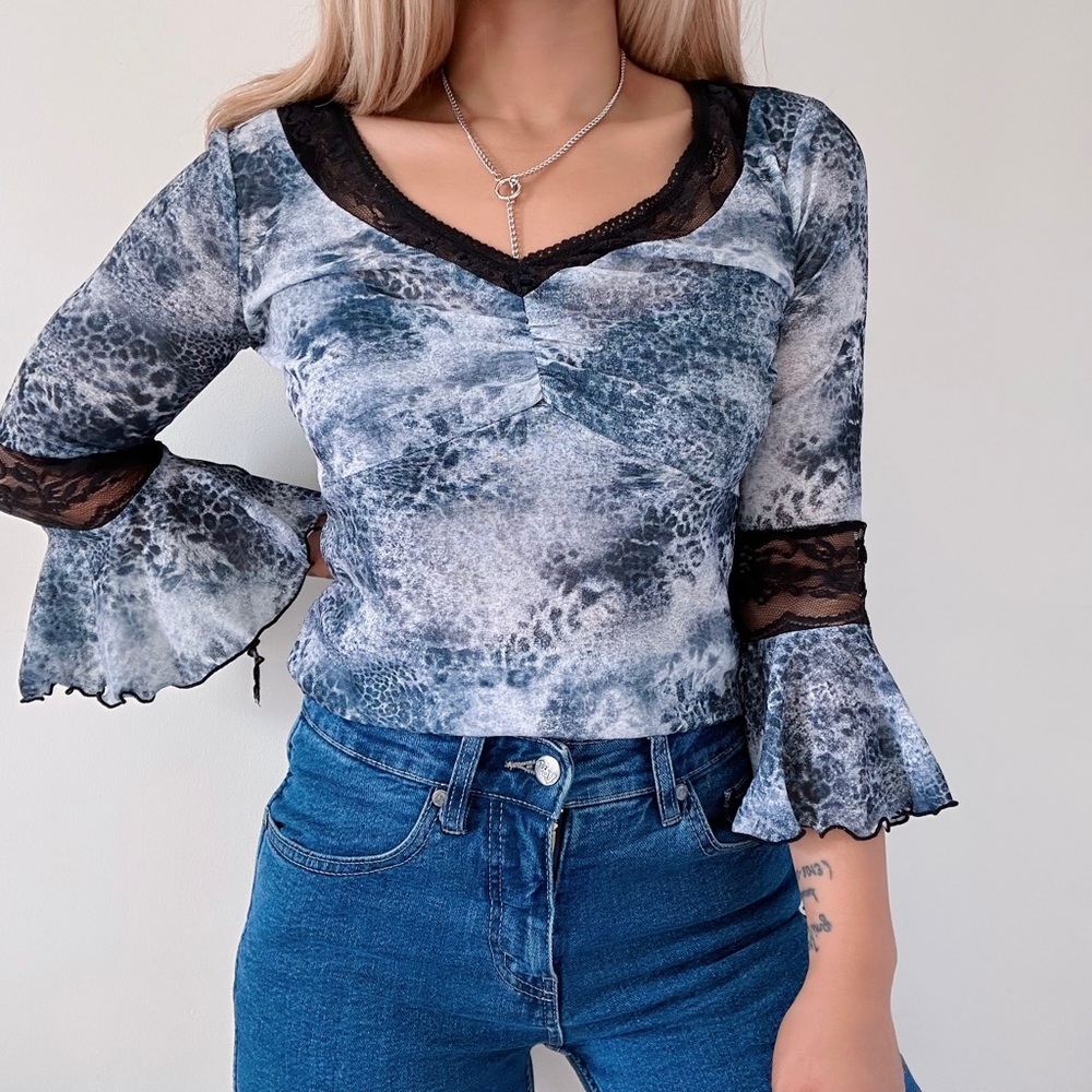 Y2k fairy grunge witchy whimsigoth blouse - Picture 2 of 7